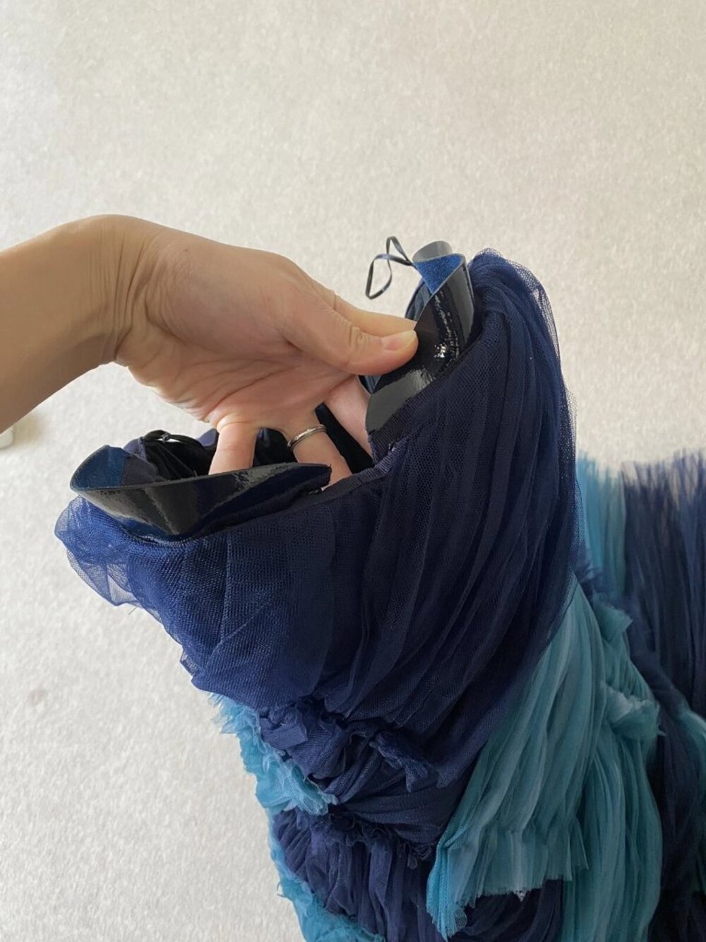 Burberry Blue Tulle Lace Strapless Dress – Statement Piece 💙 - Picture 3 of 10